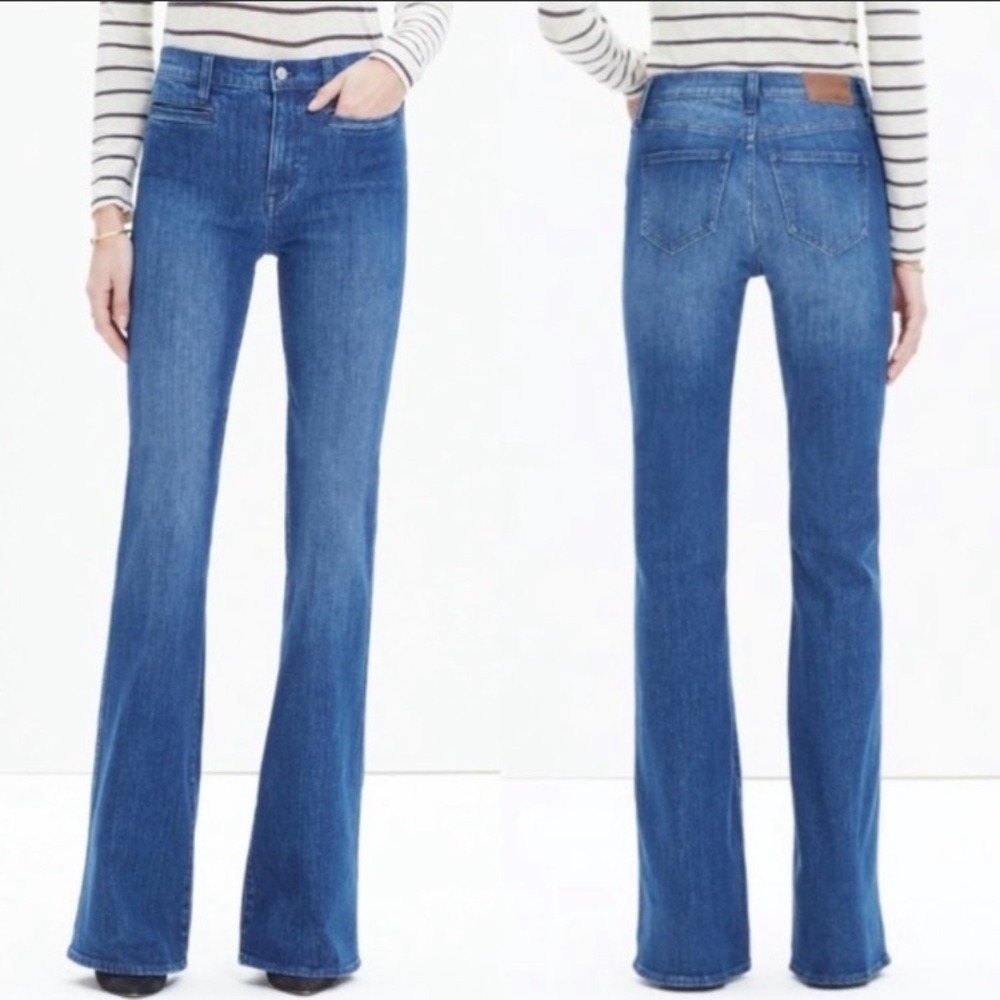 Madewell Women's Blue Flare & Wide Leg Jeans